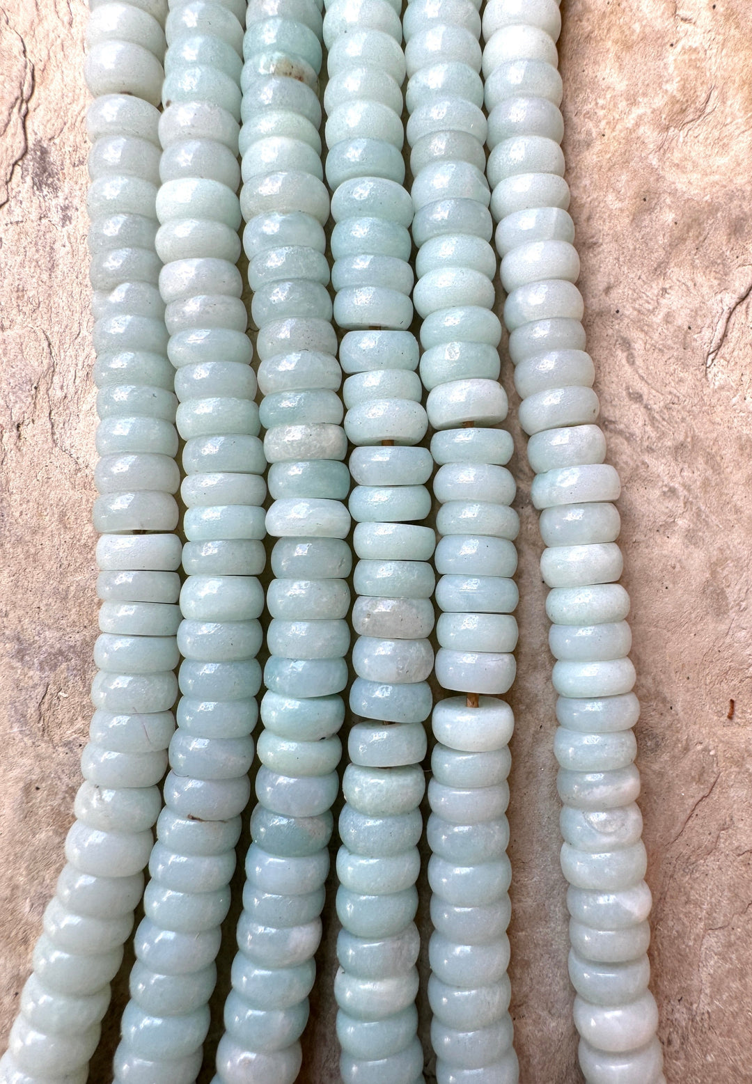 Amazonite 5mm Wheel Beads 18 inch Strand - Amazonite