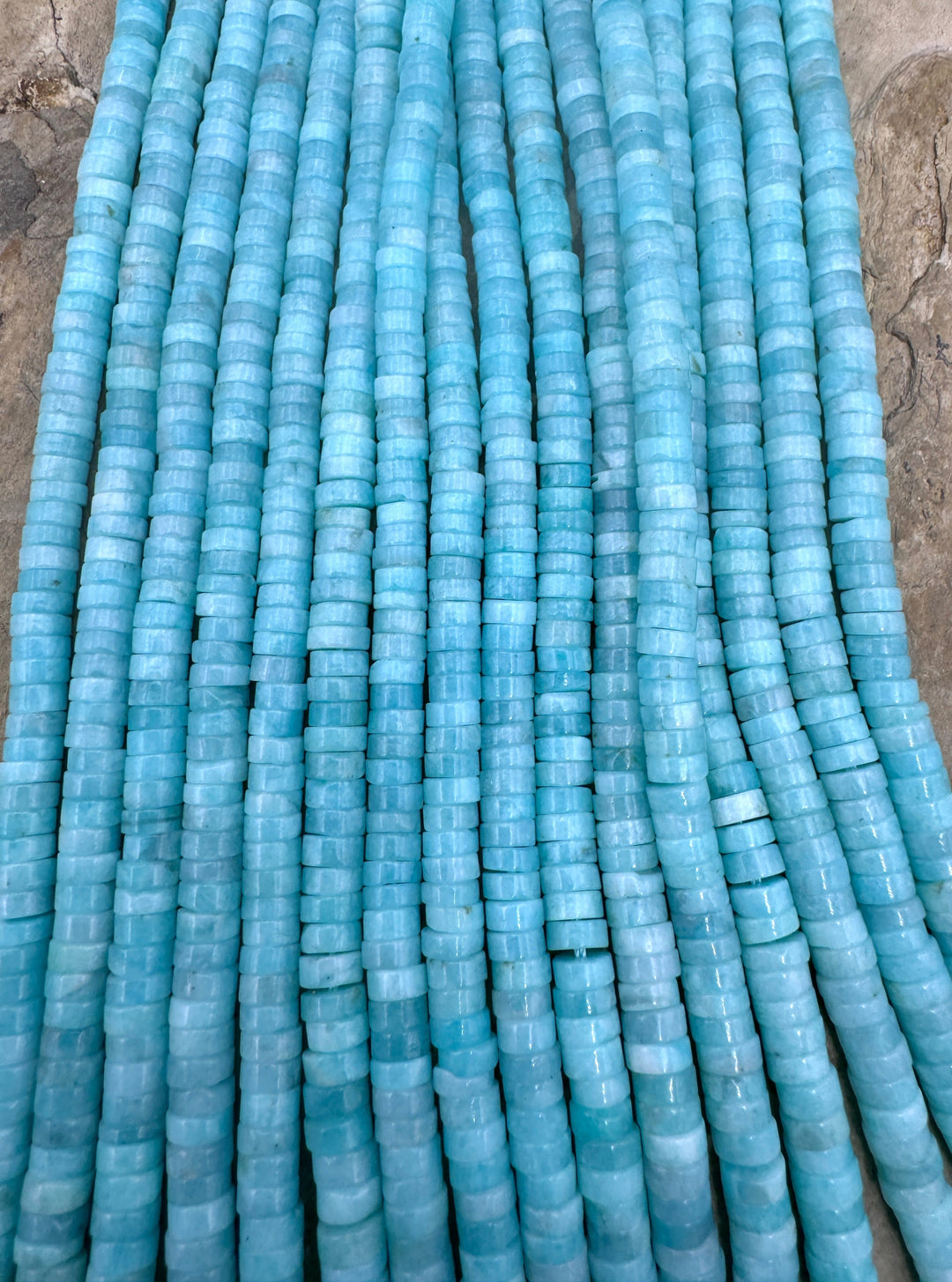 Amazonite 6mm Heishi Beads 16 inch Strand - Amazonite