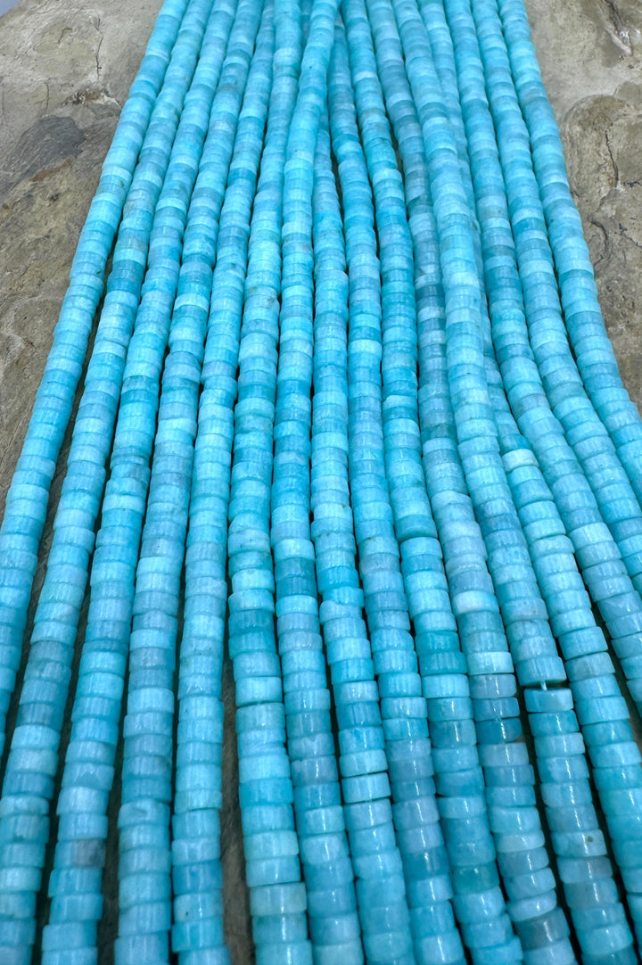 Amazonite 6mm Heishi Beads 16 inch Strand - Amazonite