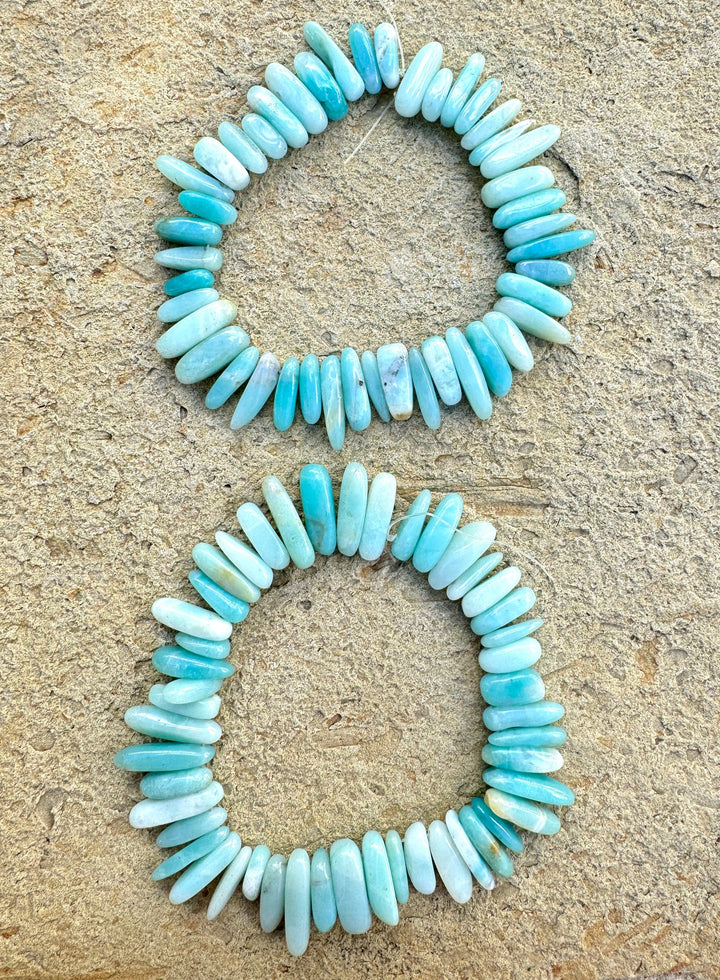 Amazonite Long 8x13mm Nugget Beads 8 inch strands