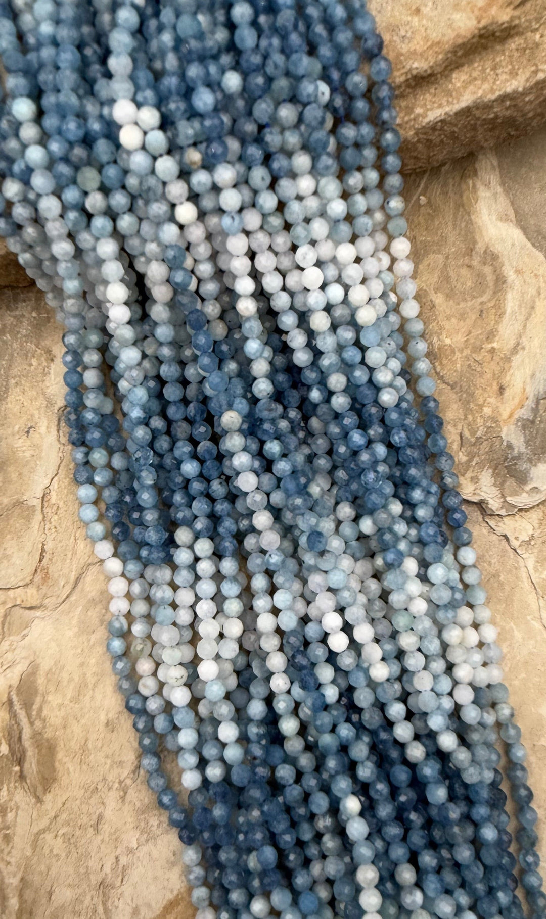 Aquamarine Micro Faceted Round Beads 4mm Select One 15 Inch