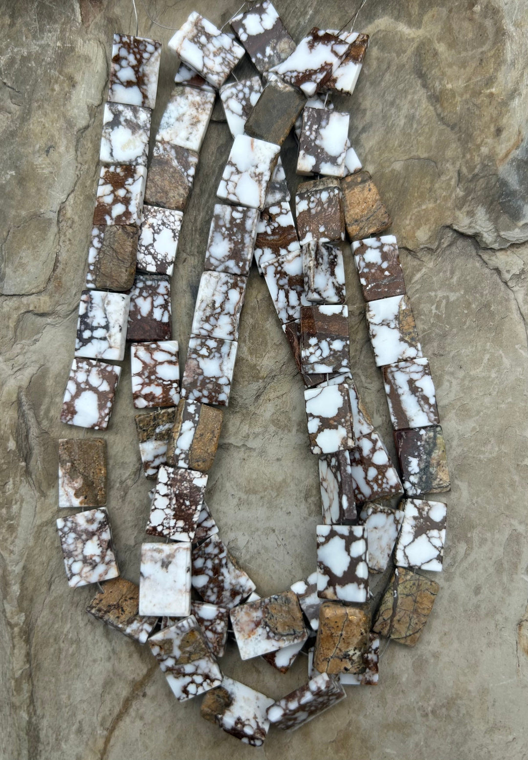 Arizona Wild Horse Flat Rectangle Beads 10x14mm ONE 12 Inch