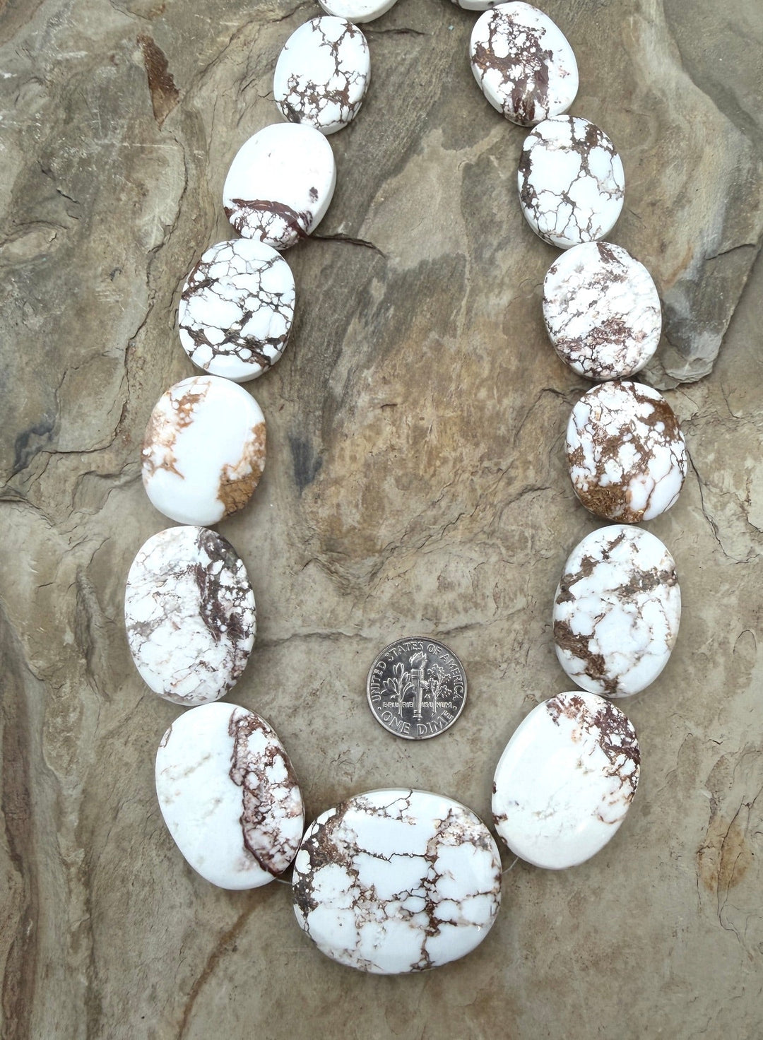 Arizona Wild Horse HUGE Graduated Oval Beads 14x18-30x37mm