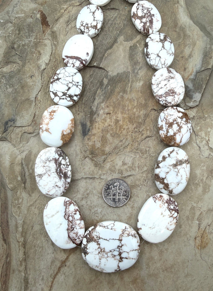 Arizona Wild Horse HUGE Graduated Oval Beads 14x18-30x37mm