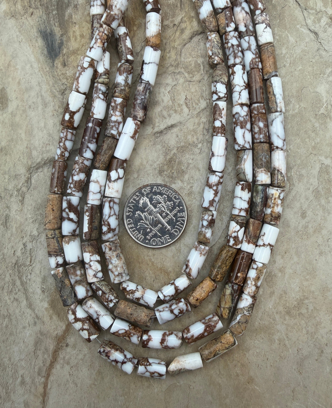 Arizona Wild Horse Tube Bead 4-10mm ONE 12 Inch