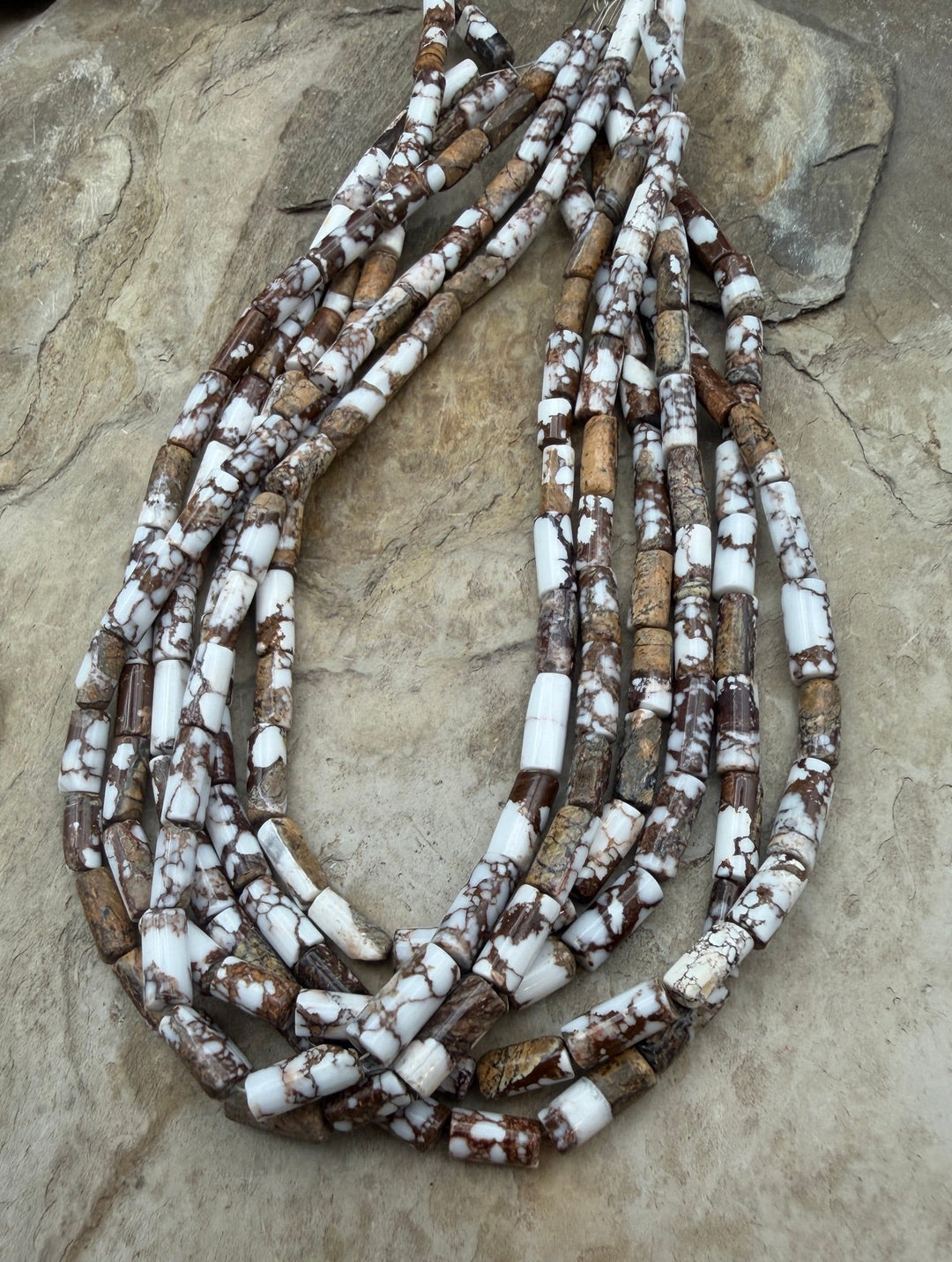 Arizona Wild Horse Tuber Beads 4x9mm ONE 12 Inch Strand