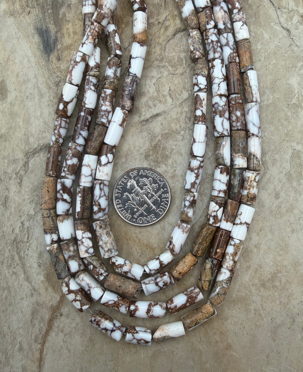 Arizona Wild Horse Tuber Beads 4x9mm ONE 12 Inch Strand