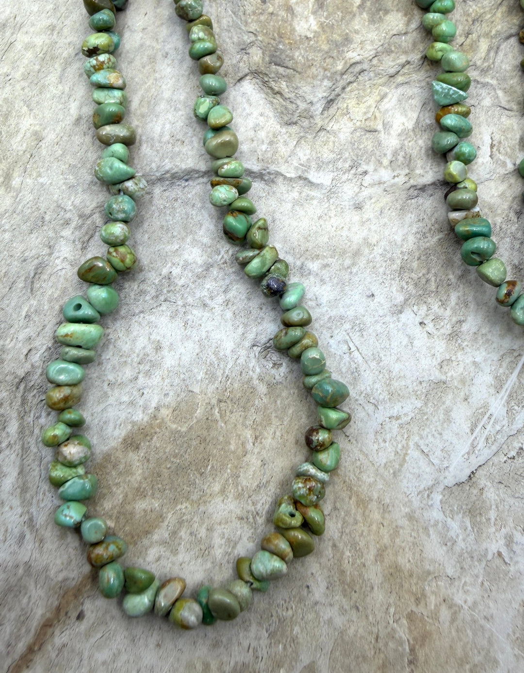 Army Green Australian Turquoise 4mm Nugget Beads 18 inch