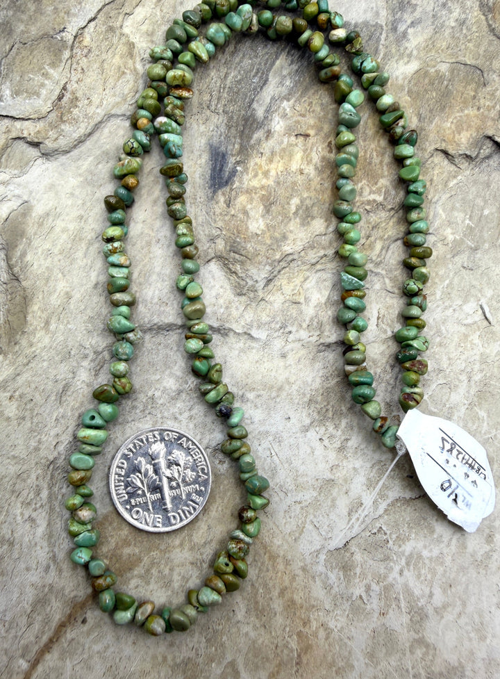 Army Green Australian Turquoise 4mm Nugget Beads 18 inch