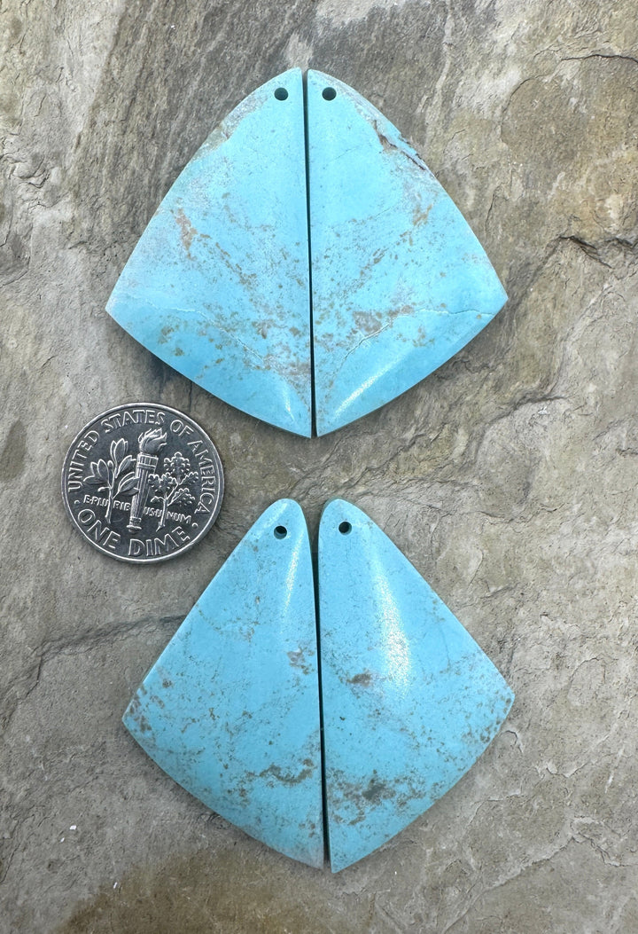 Baby Blue Kingman Turquoise (AZ) BIG Matching Earring Slab