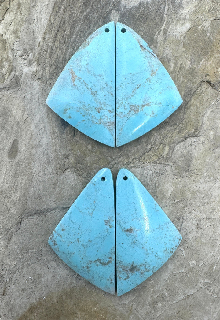 Baby Blue Kingman Turquoise (AZ) BIG Matching Earring Slab