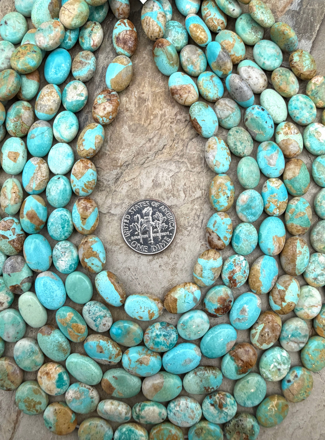 Baby Blue Pilot Mountain Turquoise (Nevada) 8x10mm Oval