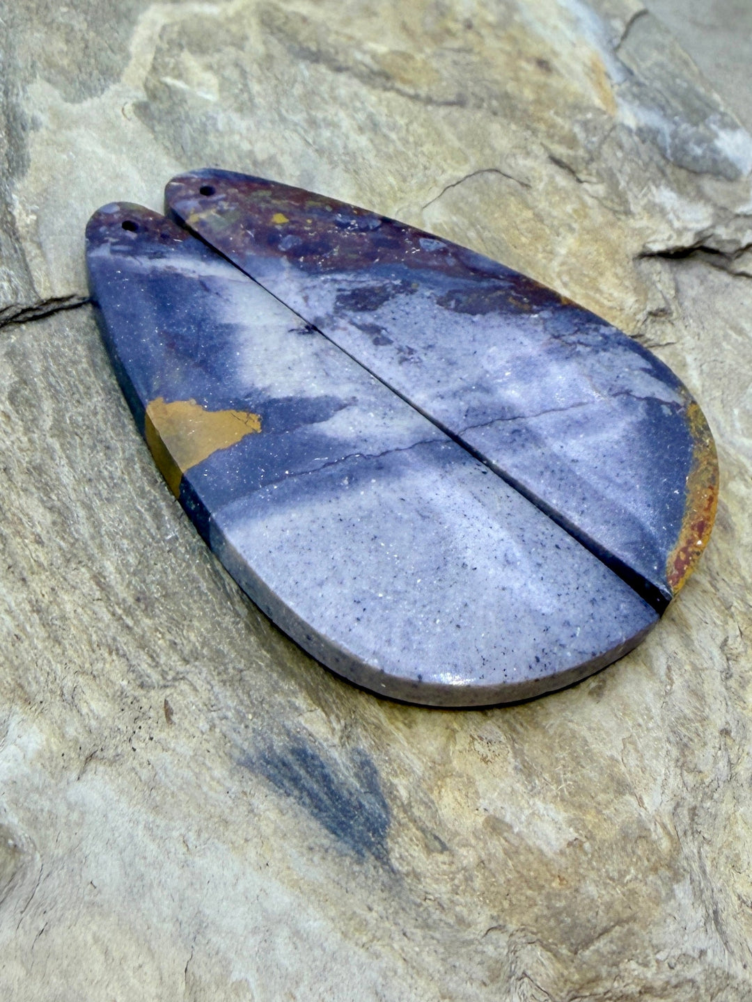 BARGAIN FRIDAY BIG California Agate Matching Bead Slab Pair