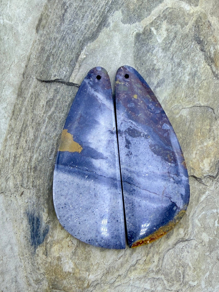 BARGAIN FRIDAY BIG California Agate Matching Bead Slab Pair