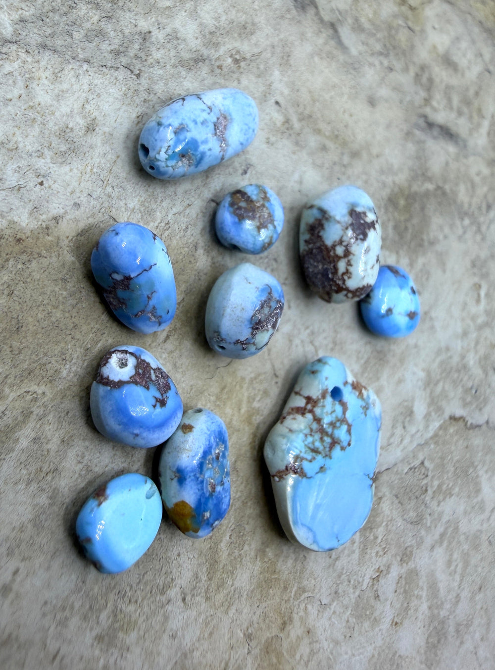 BARGAIN FRIDAY LOT of 10 Golden Hills Turquoise nugget