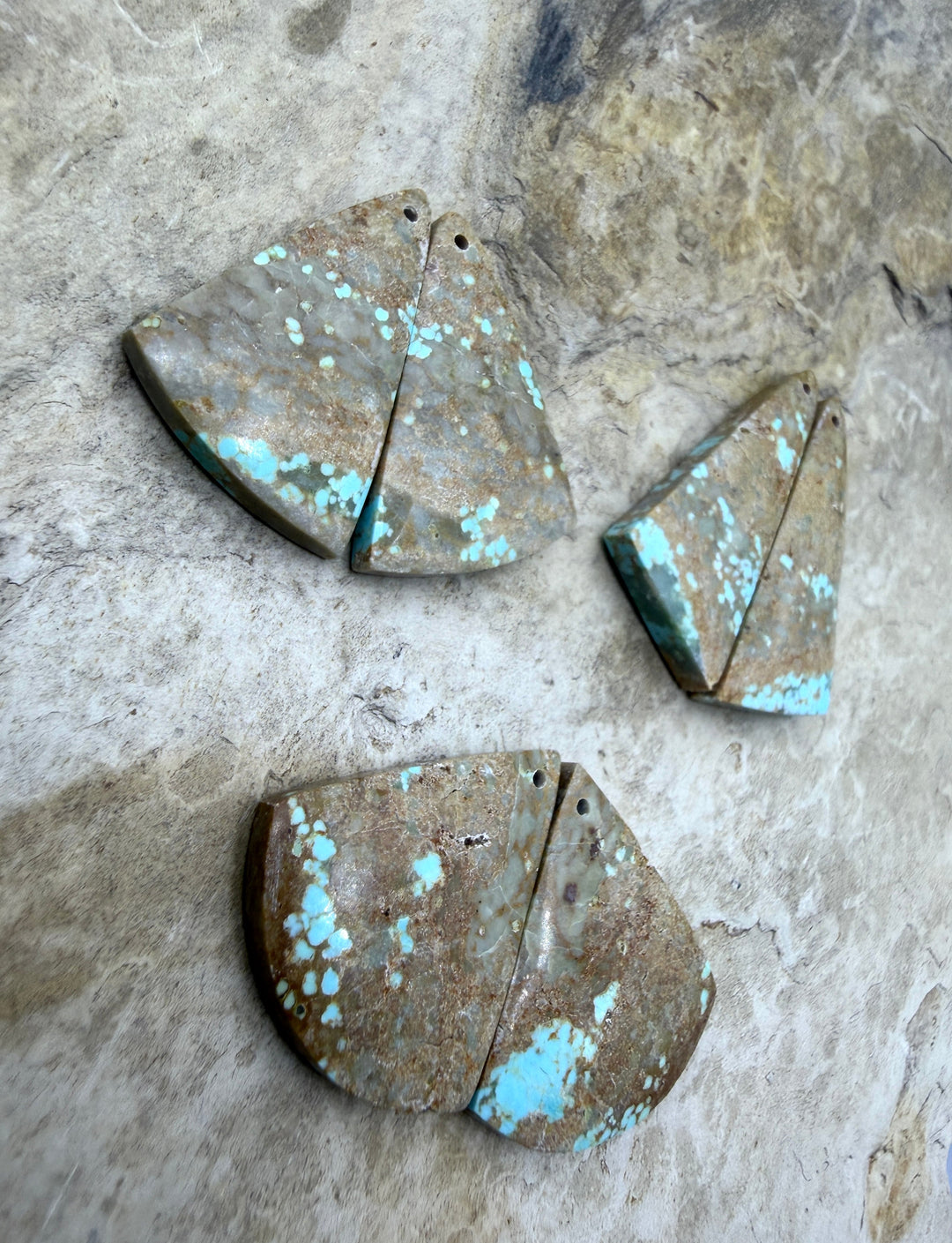 BARGAIN FRIDAY LOT of 3 Number 8 Turquoise Earring Slab