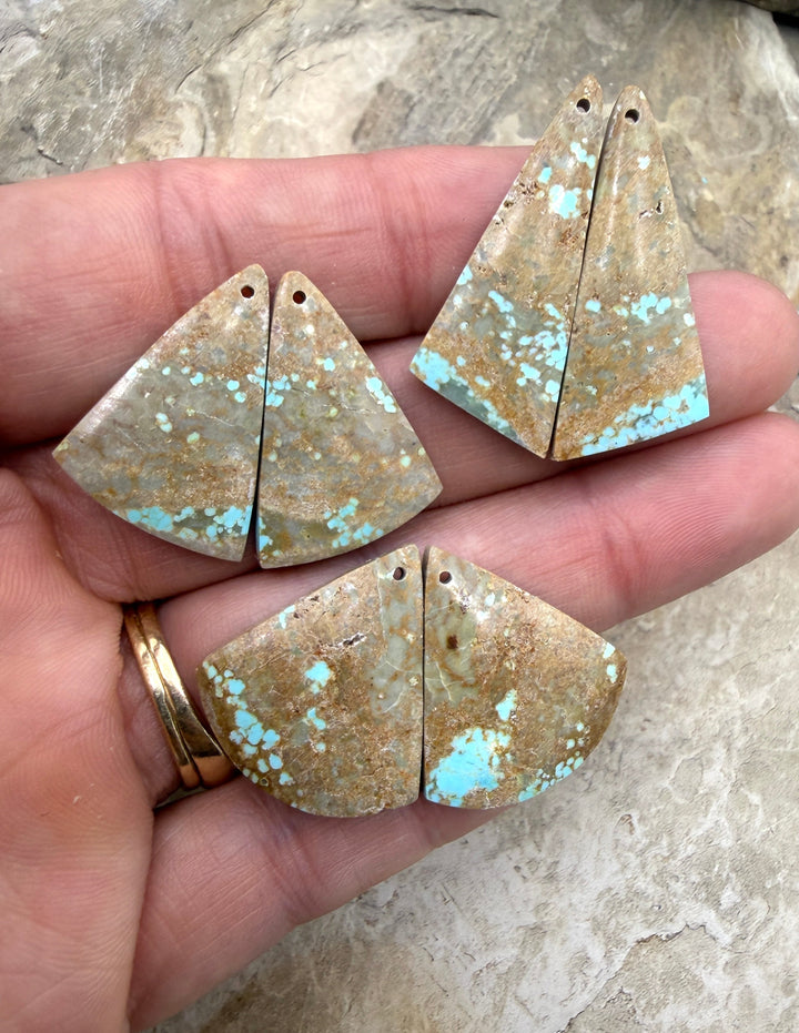 BARGAIN FRIDAY LOT of 3 Number 8 Turquoise Earring Slab