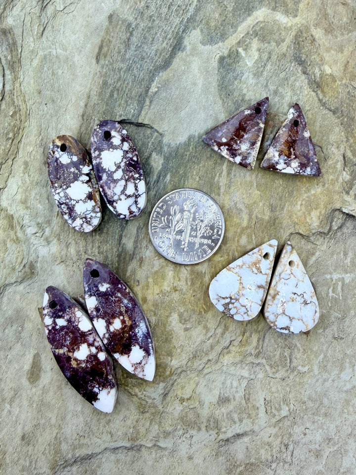 BARGAIN FRIDAY LOT of 4 Wild Horse Matching Earring Slab