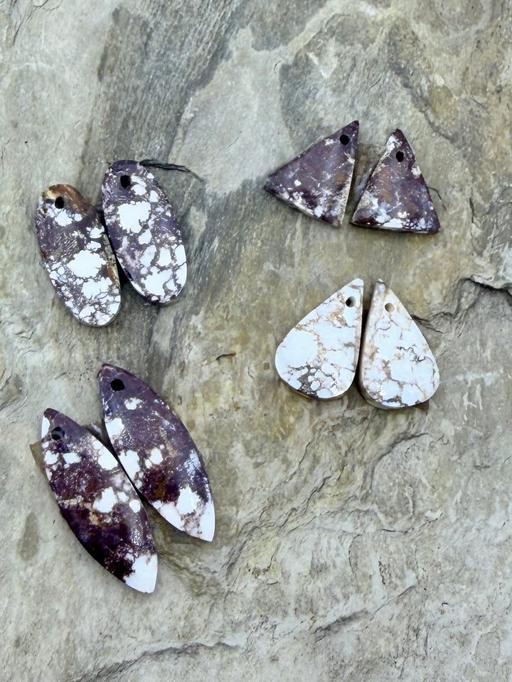 BARGAIN FRIDAY LOT of 4 Wild Horse Matching Earring Slab