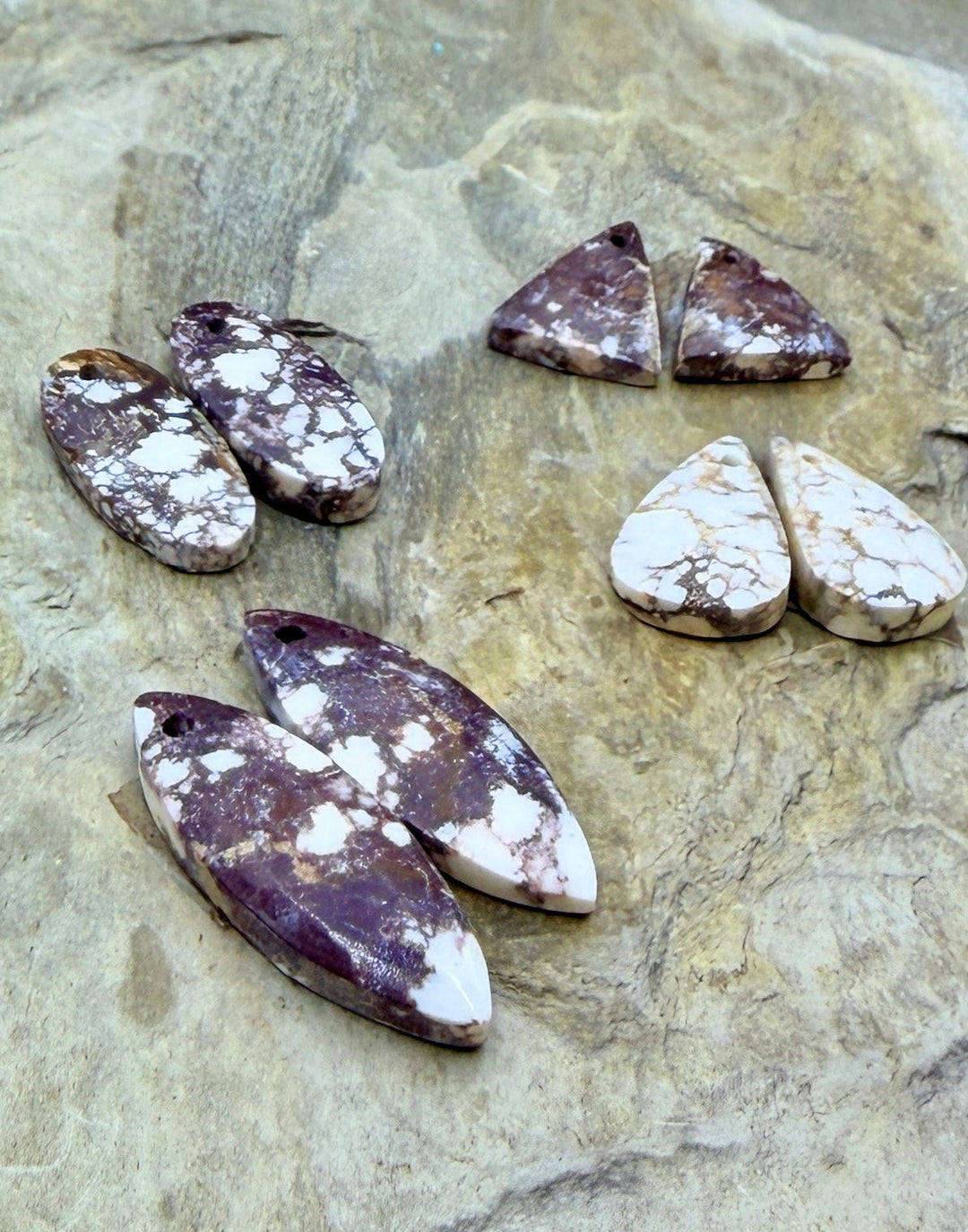 BARGAIN FRIDAY LOT of 4 Wild Horse Matching Earring Slab