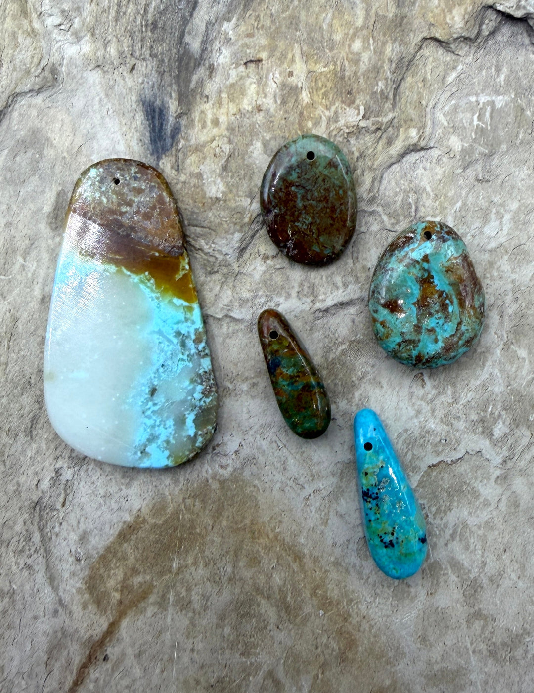 BARGAIN FRIDAY LOT of Kingman Turquoise Focal Beads
