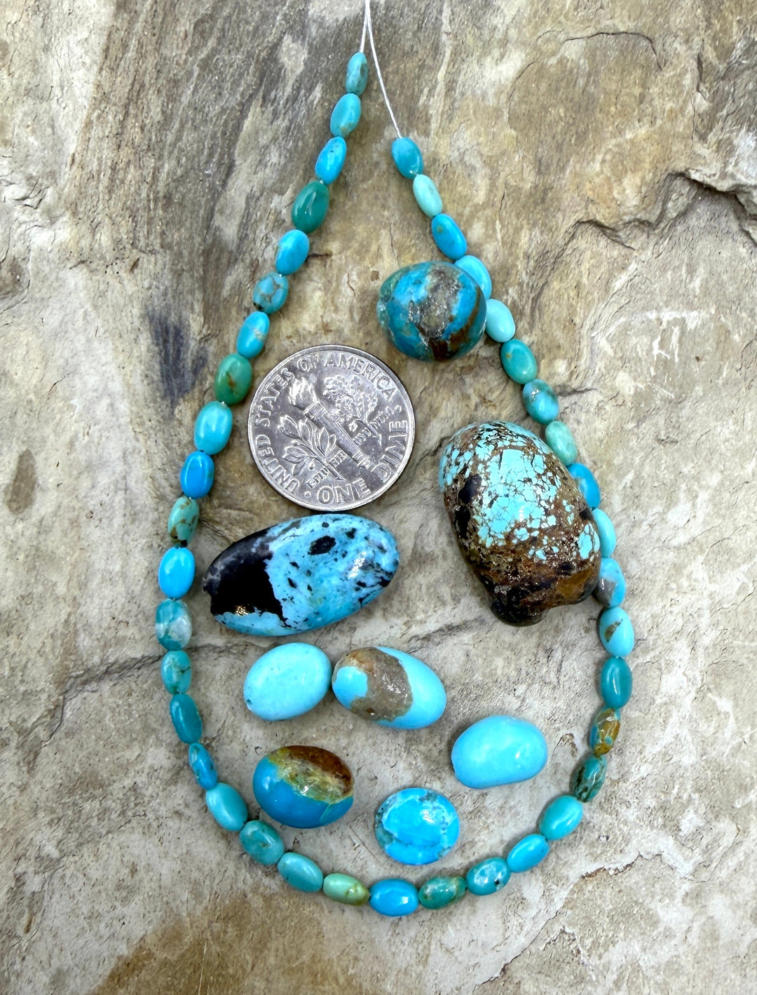 BARGAIN FRIDAY LOT of Turquoise Beads Sonora Mountain
