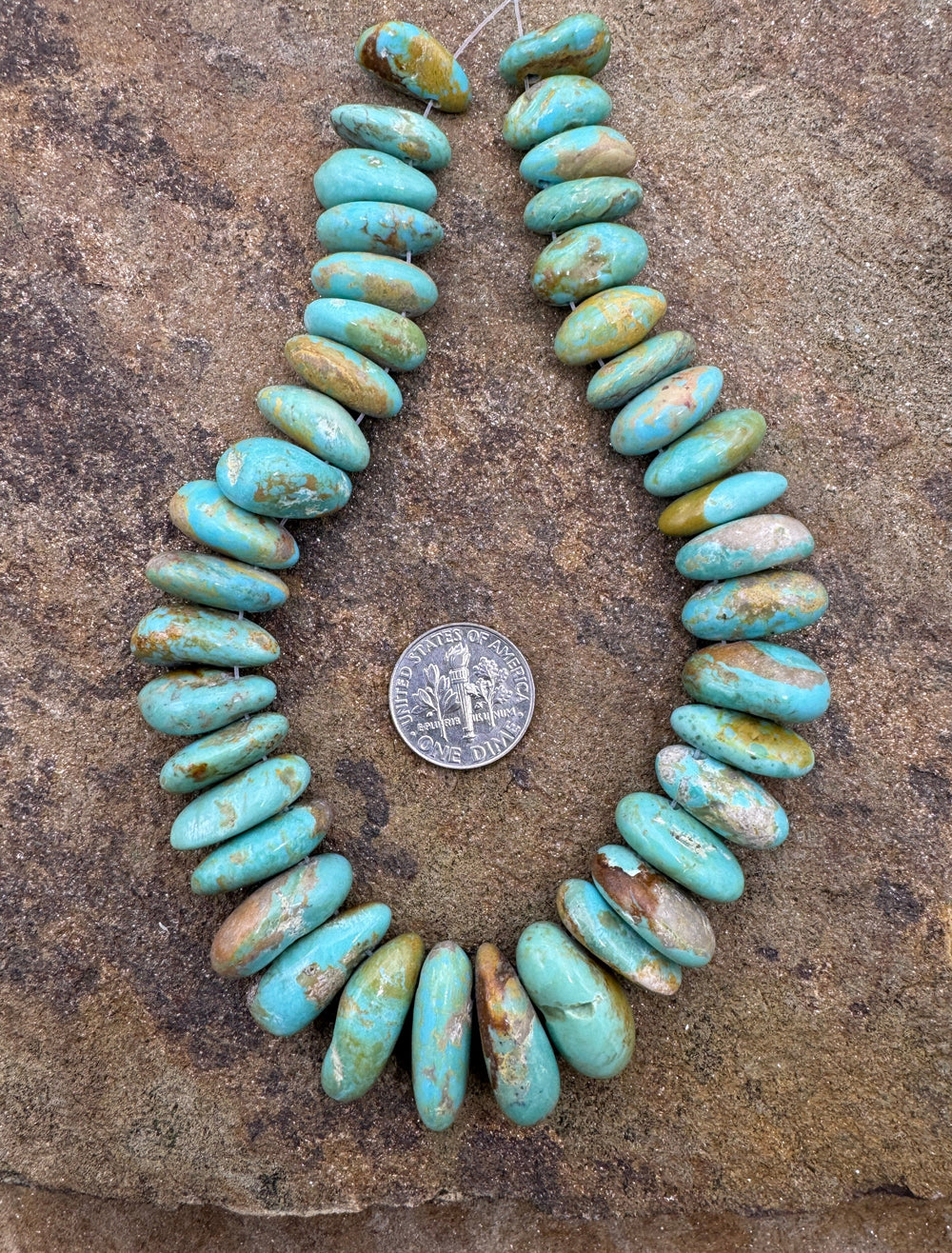 Beautiful Kingman Turquoise (Arizona) Graduated