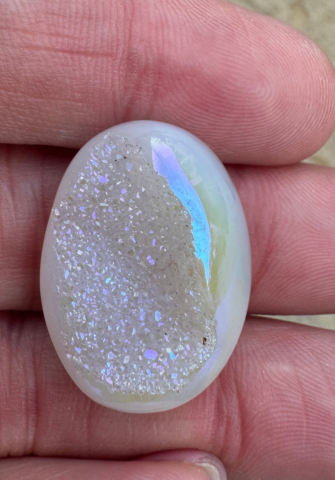 Beautiful Natural Druzy Coated with Silicone Designer