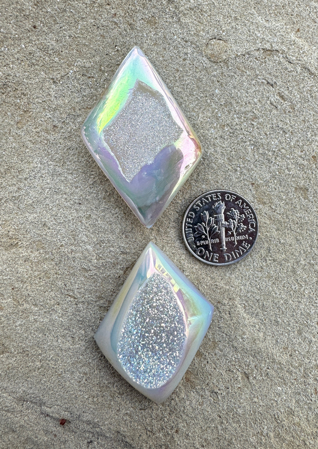 Beautiful Natural Druzy Coated with Silicone Designer