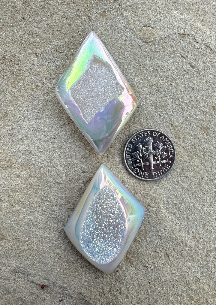 Beautiful Natural Druzy Coated with Silicone Designer