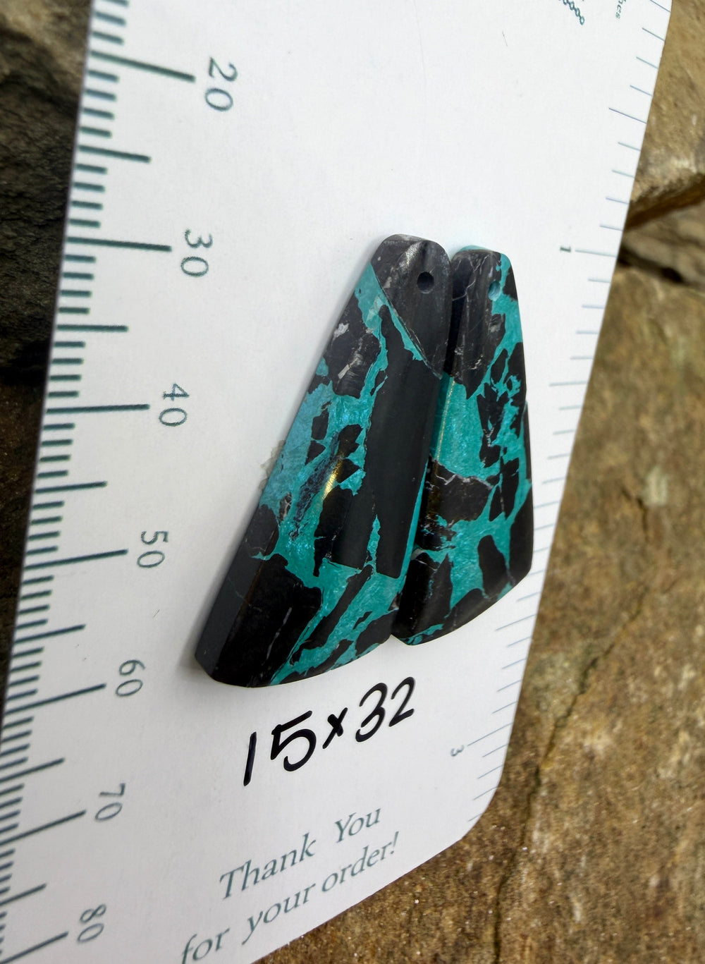 ’Black Jack’ Kingman Composite Block Matching Earring Bead