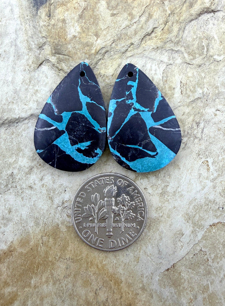 Black Jack’ Kingman Composite Block Matching Earring Bead