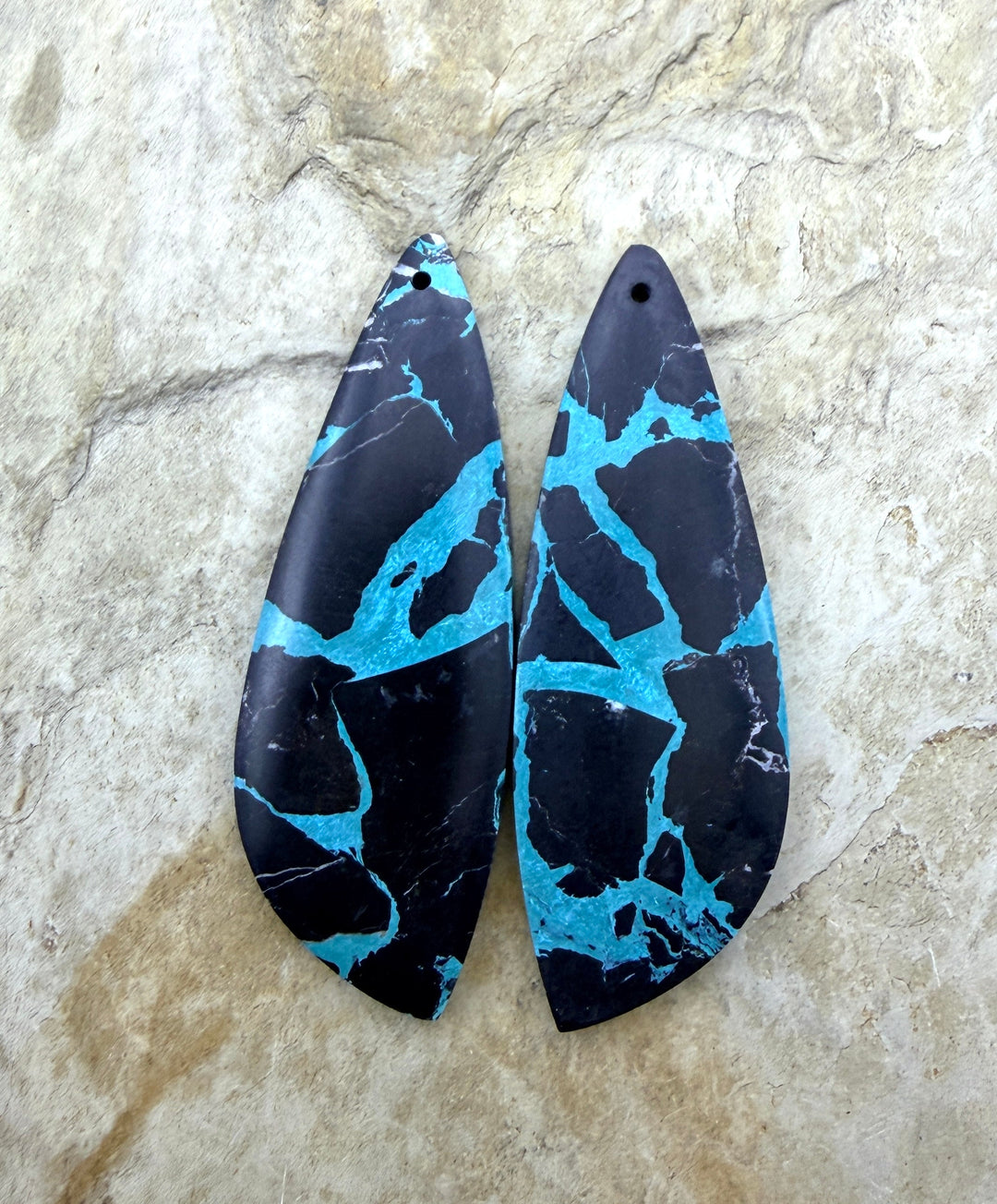 Black Jack’ Kingman Composite Block Matching Earring Bead
