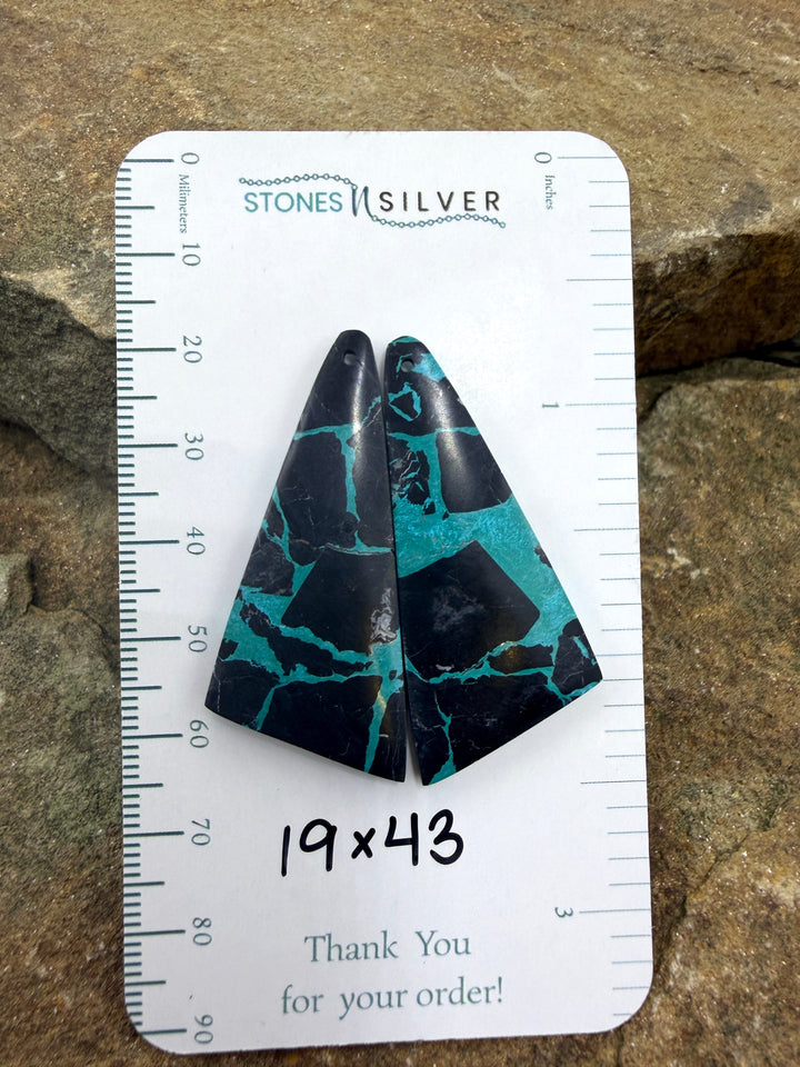 ’Black Jack’ Kingman Composite Block Matching Earring Bead