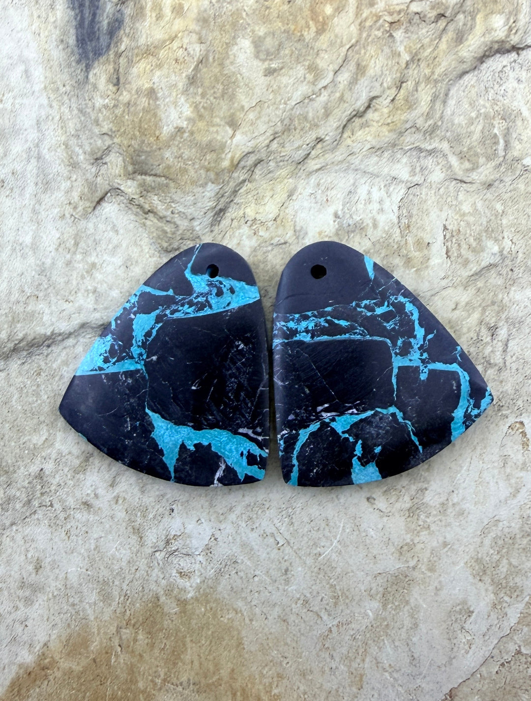 Black Jack’ Kingman Composite Block Matching Earring Bead