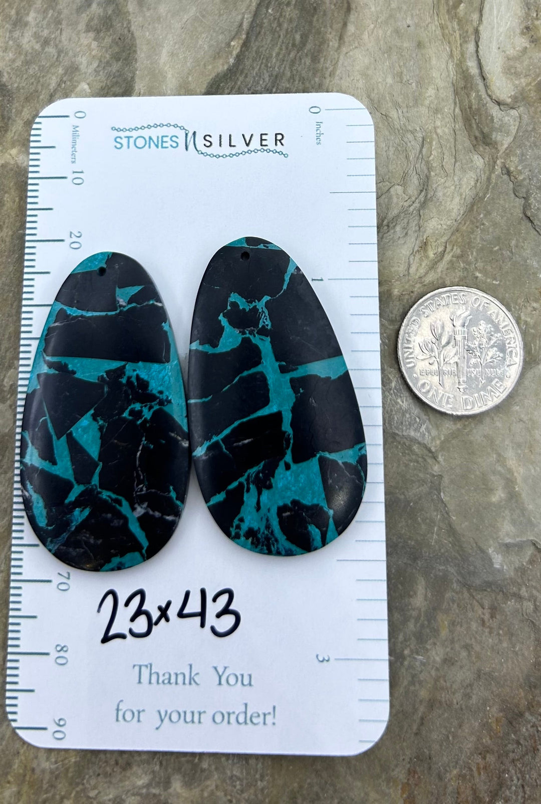 ’Black Jack’ Kingman Composite Block Matching Earring Bead