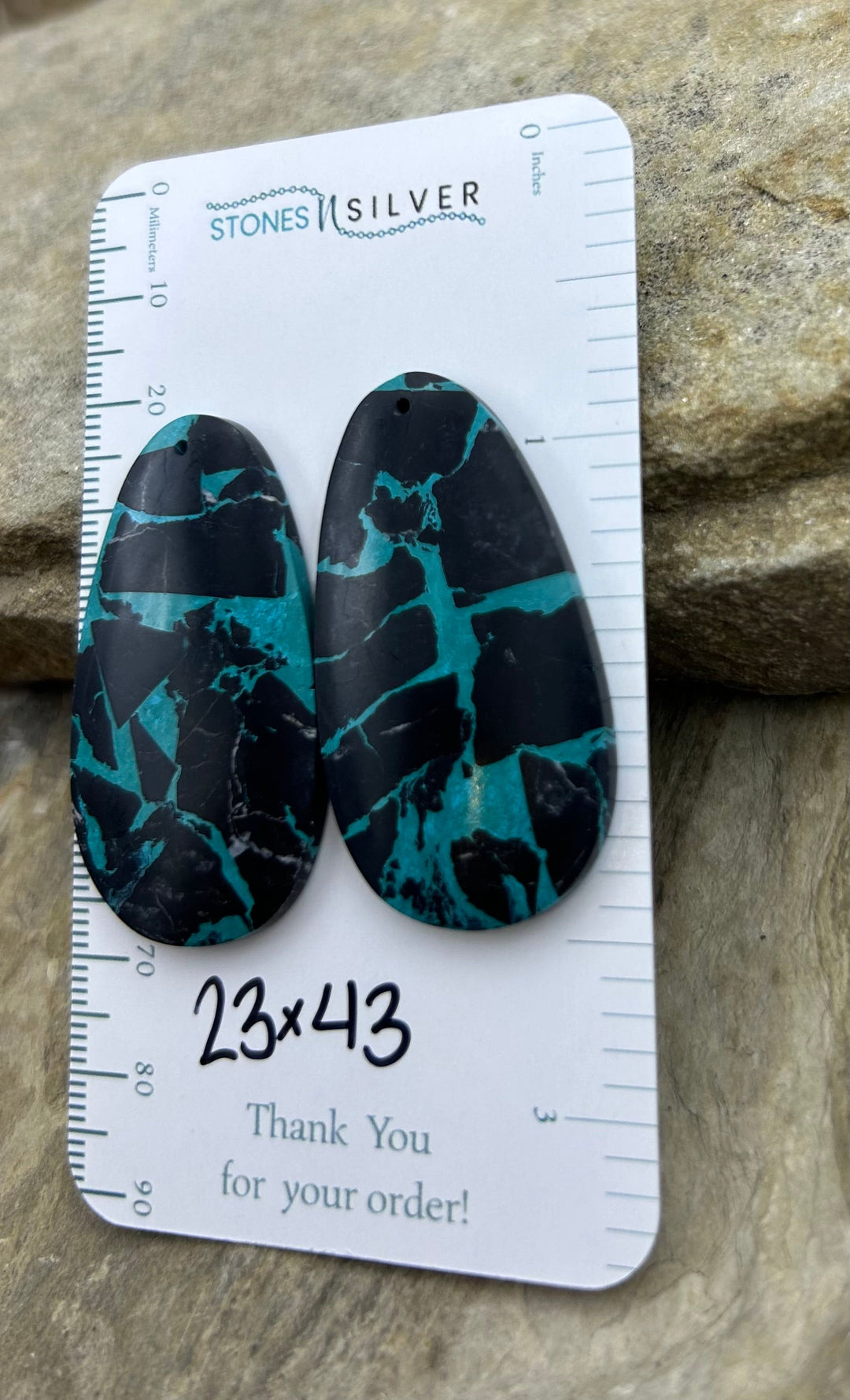 ’Black Jack’ Kingman Composite Block Matching Earring Bead