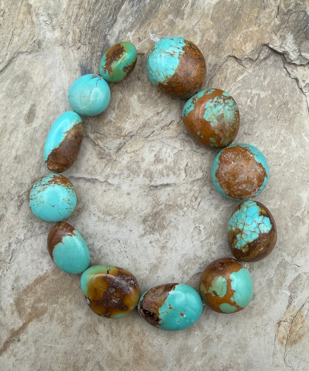 Blue/Brown Kingman Turquoise (Arizona) Graduated Smooth
