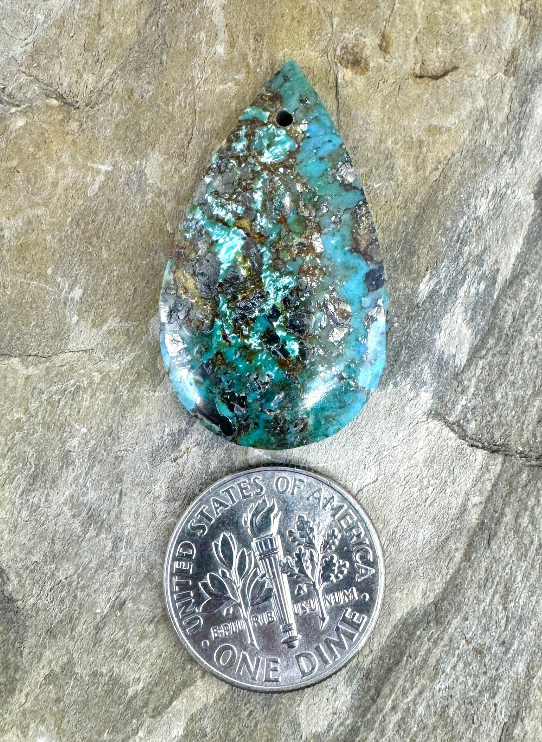 Blue Gem/Battle Mountain Turquoise (Nevada) Focal Bead