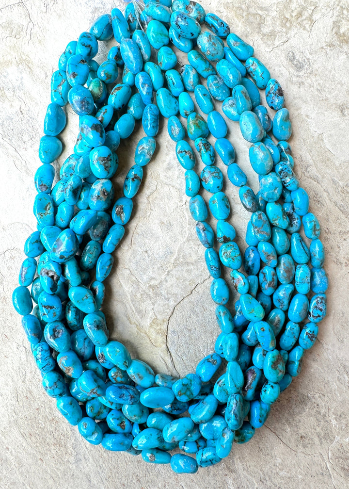 Blue Kingman Turquoise (Arizona)Long Nugget Beads