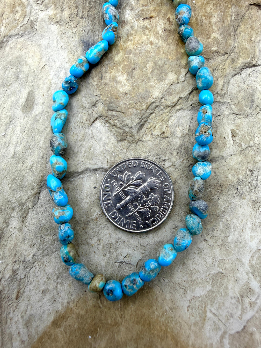 Blue Ridge Turquoise (Nevada) Graduated 4-5mm Rounded