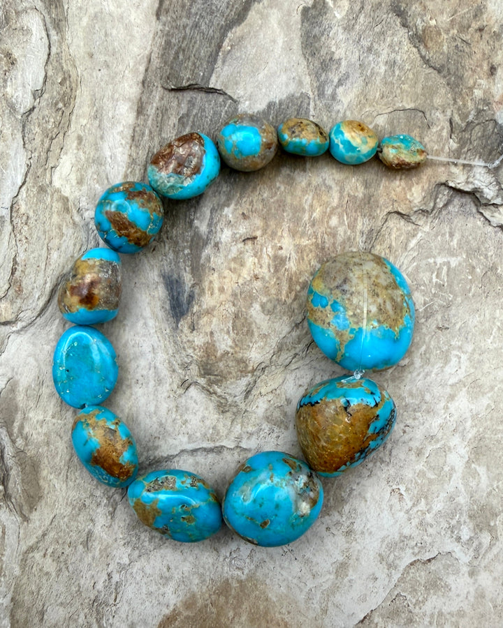 Bright Blue Kingman Turquoise (Arizona) Graduated Smooth