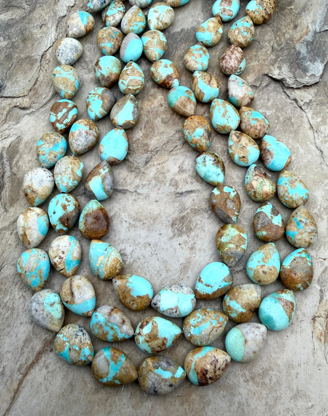 Bright Blue Pilot Mountain Turquoise (Nevada) 10x13mm Pear