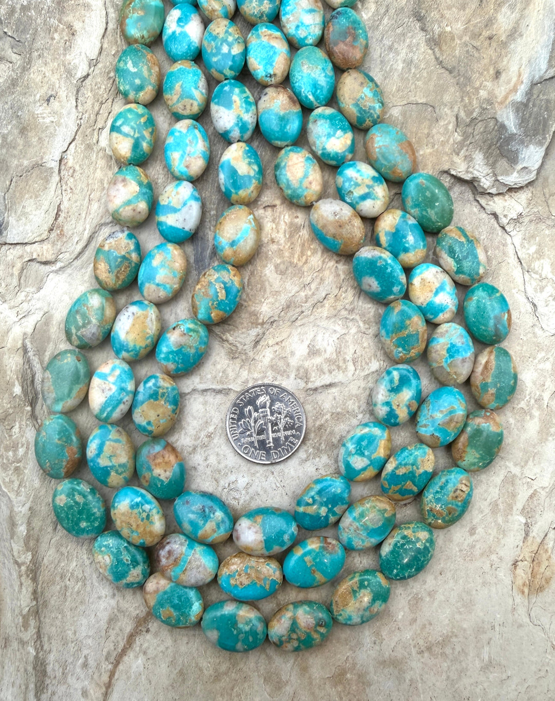 Bright Blue Pilot Mountain Turquoise (Nevada) 10x14mm Oval