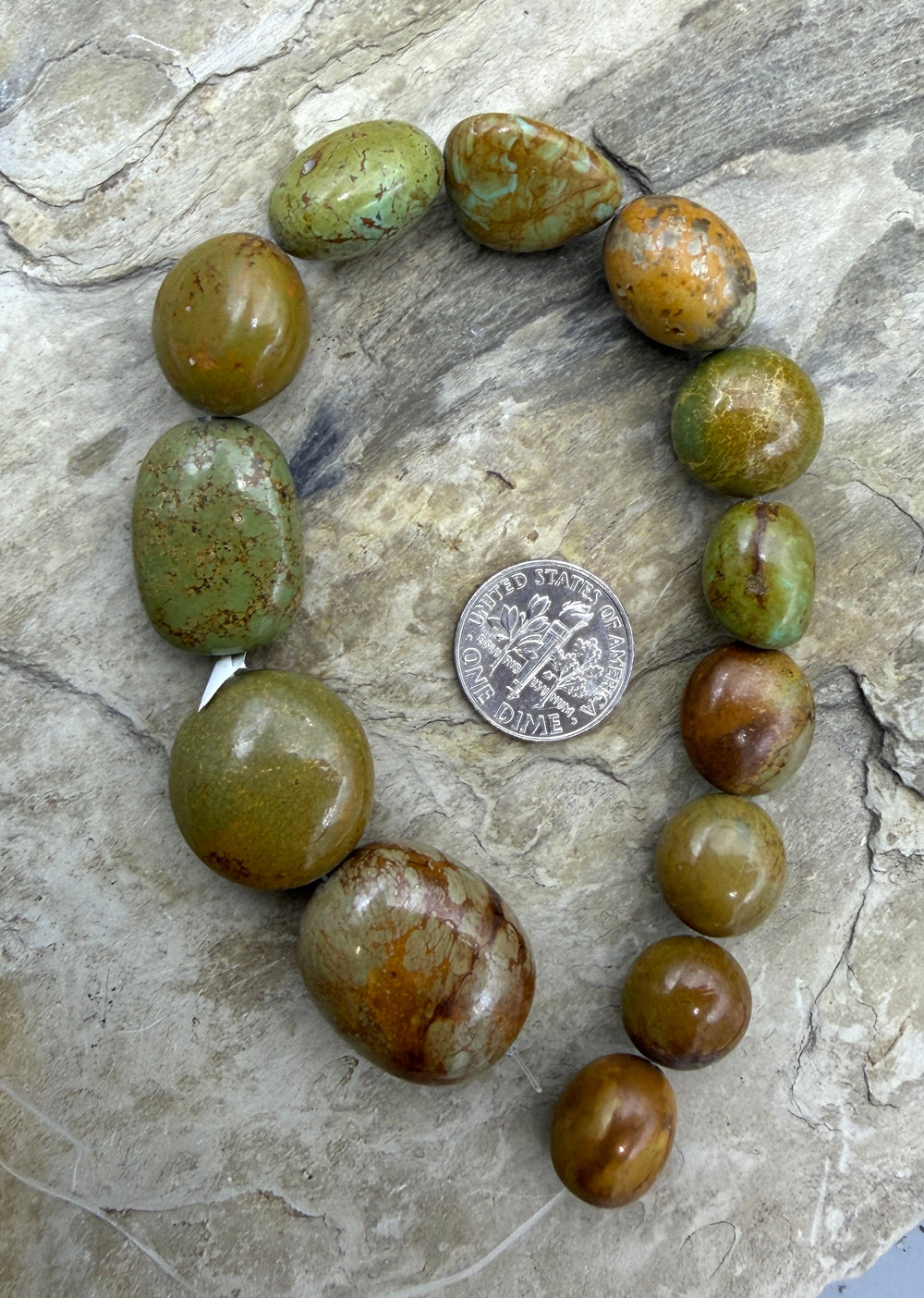 Brown/Green Kingman Turquoise (Arizona) BIG Graduated