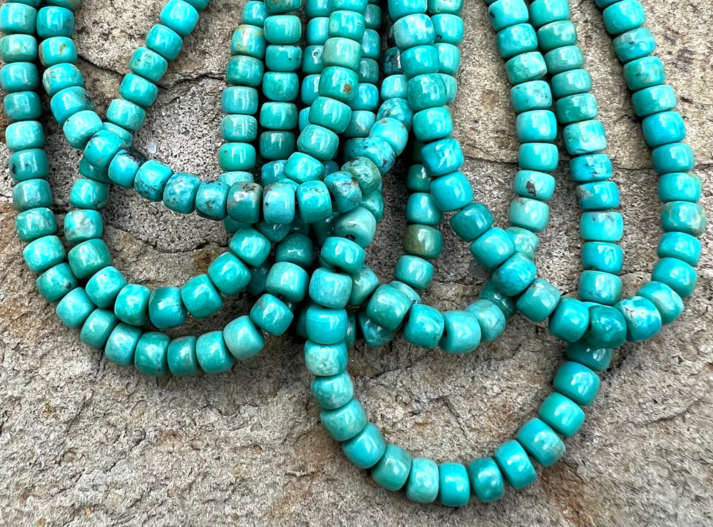 Campitos (Mex) Turquoise 5x4mm Pueblos Beads (9 inch