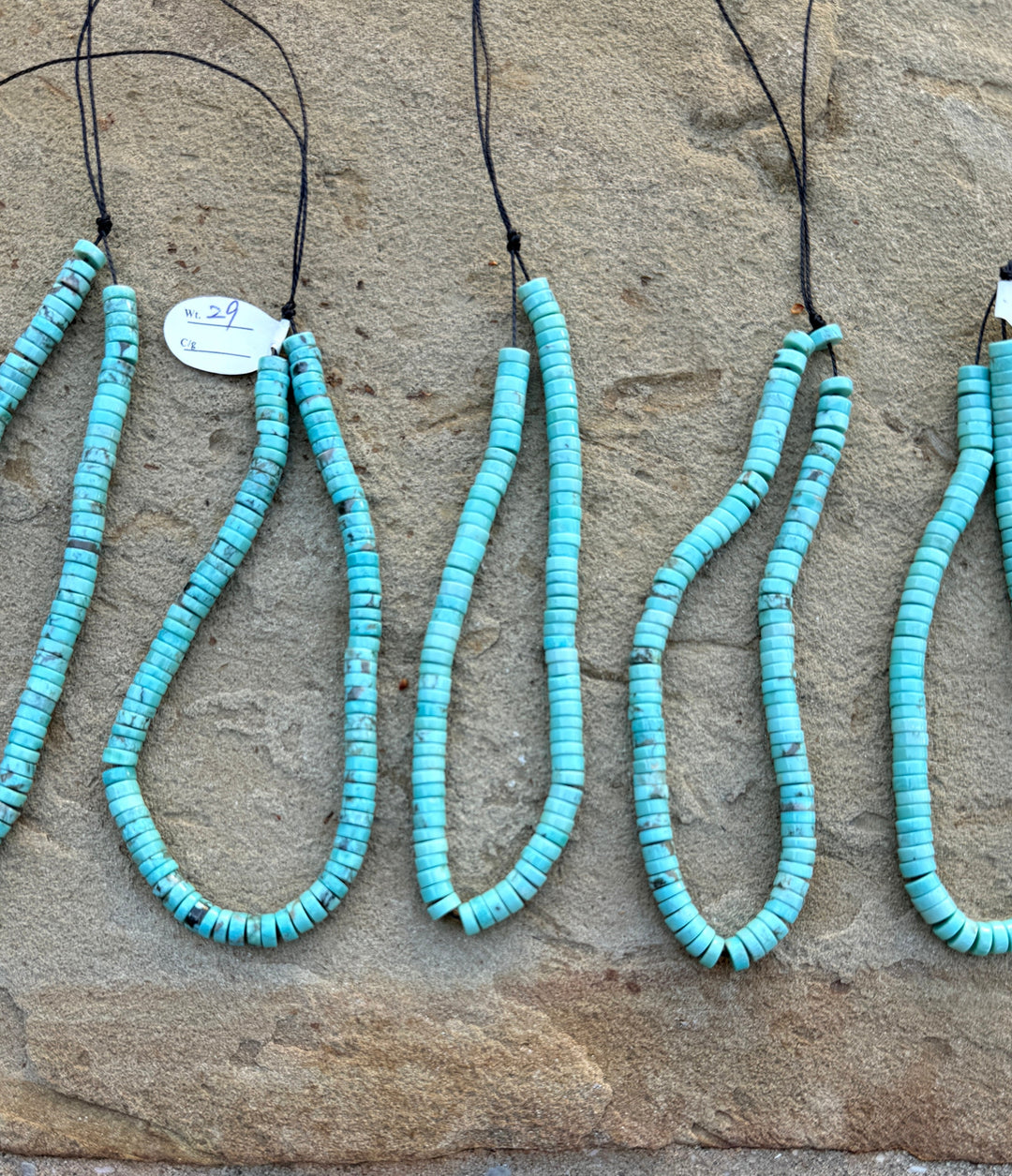 Campitos (Mex) Turquoise 6mm Heishi Beads (9 inch Strand)