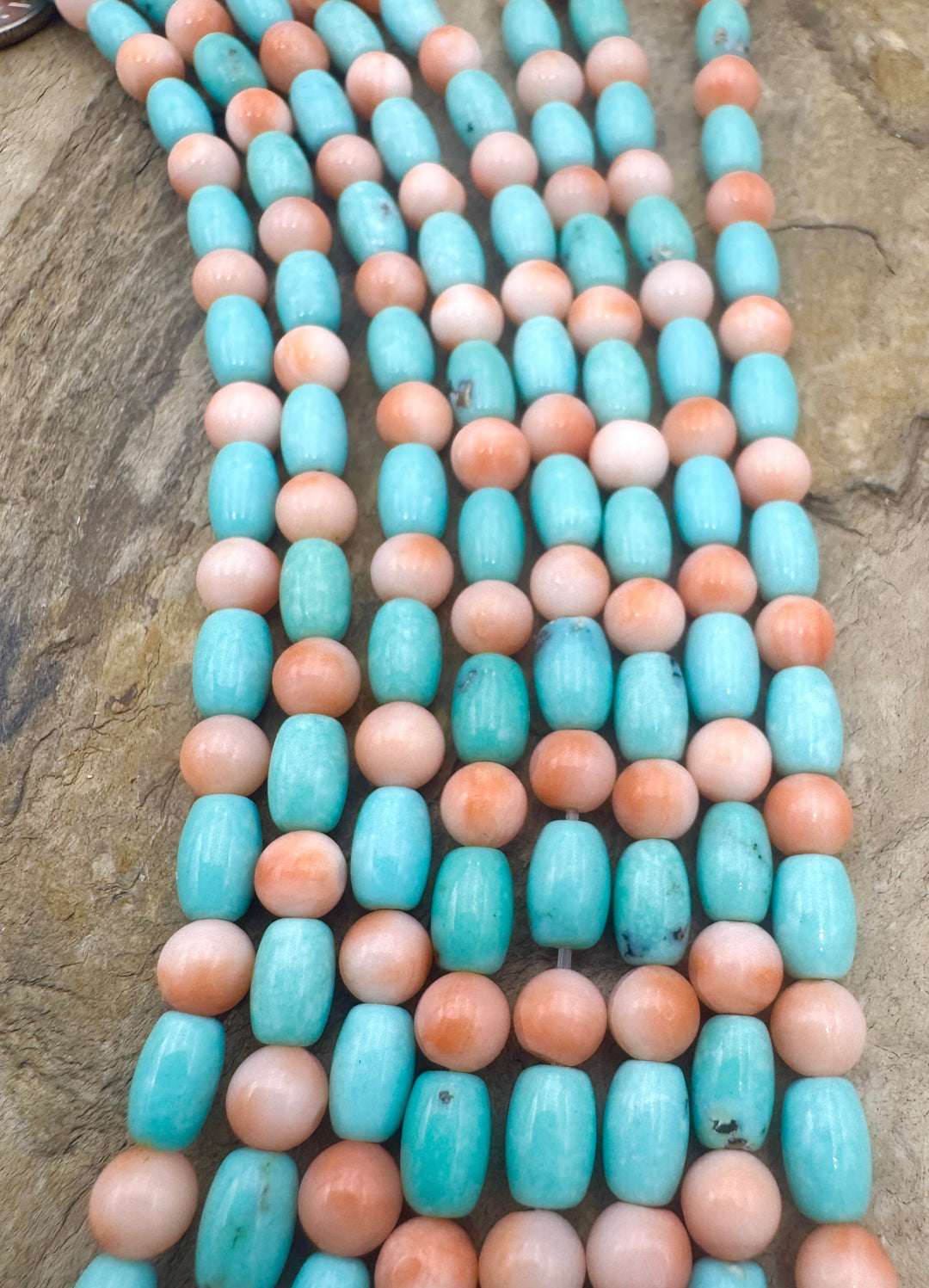Campitos (Mex) Turquoise and AAA + Natural Pink Coral