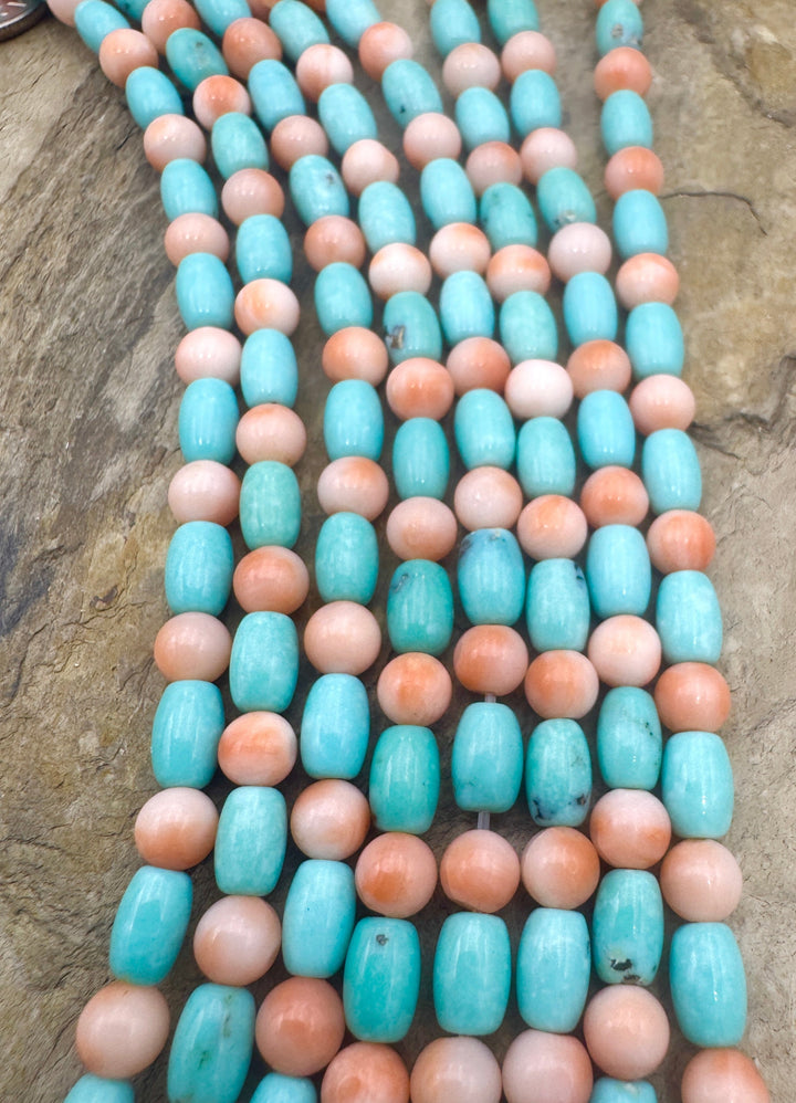 Campitos (Mex) Turquoise and AAA + Natural Pink Coral