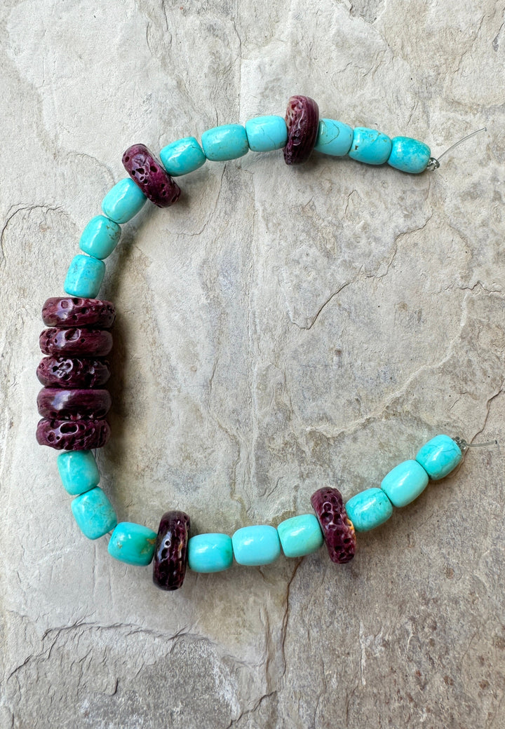 Campitos (Mex) Turquoise and Spiny Oyster Designer Bracelet